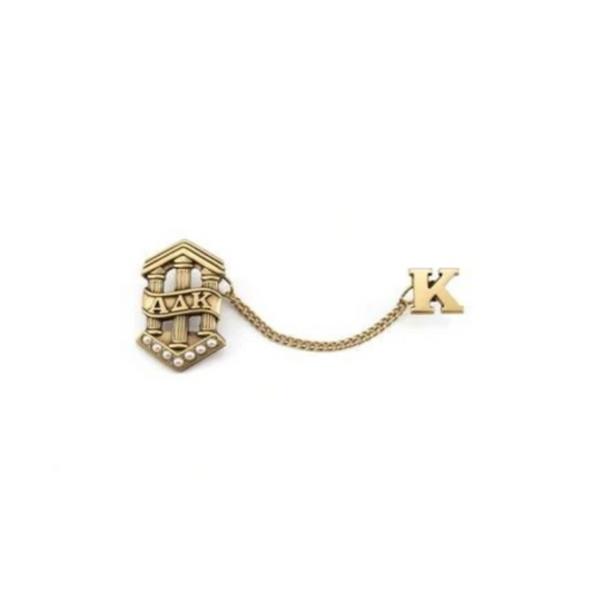Membership Badge w/K Guard (Brass & Synthetic Pearls)